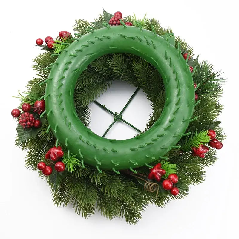 Green plastic floral wreath forms for living room christmas tree decor