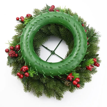 Green plastic floral wreath forms for living room christmas tree decor