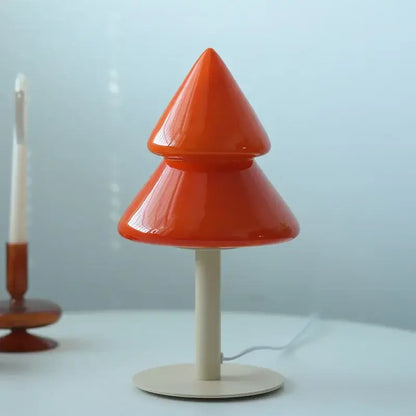 Vibrant tiered tree glass table lamp for living room decor