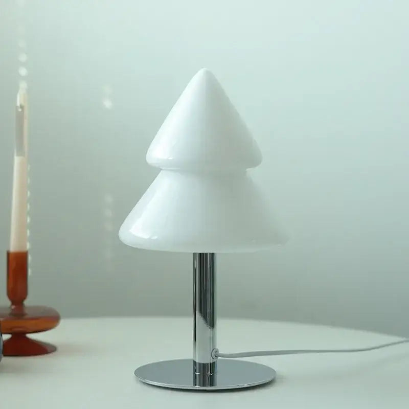 Vibrant tiered tree glass table lamp for living room decor