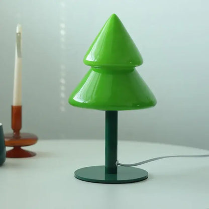 Vibrant tiered tree glass table lamp for living room decor