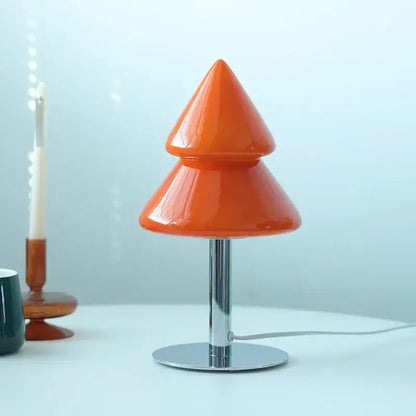 Vibrant tiered tree glass table lamp for living room decor