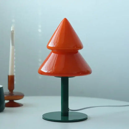 Vibrant tiered tree glass table lamp for living room decor