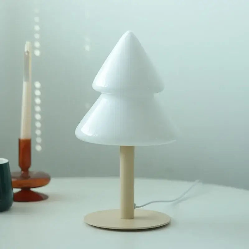 Vibrant tiered tree glass table lamp for living room decor