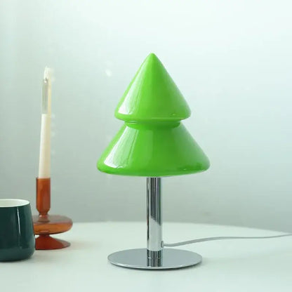 Vibrant tiered tree glass table lamp for living room decor