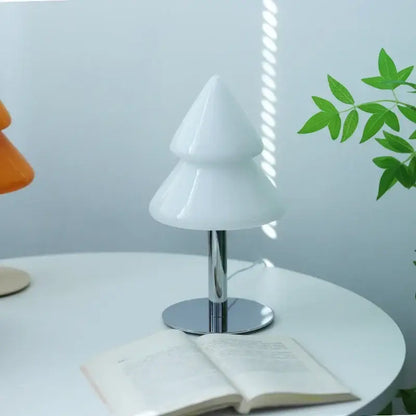 Vibrant tiered tree glass table lamp for living room decor