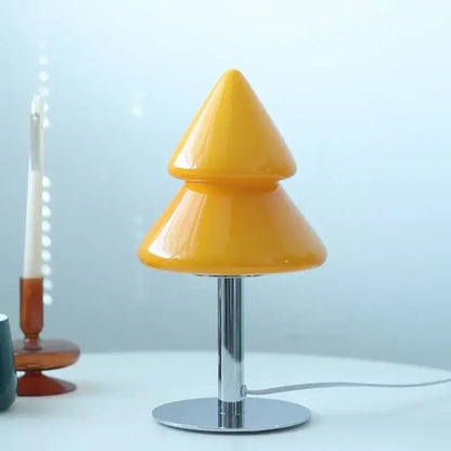 Vibrant tiered tree glass table lamp for living room decor