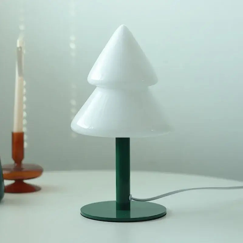 Vibrant tiered tree glass table lamp for living room decor
