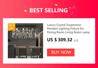 Modern chrome rectangular crystal chandelier dining room light fixture
