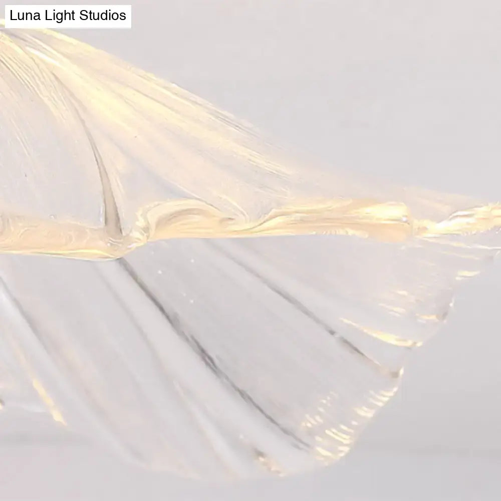 Classic brass and glass ceiling light corridor fixture