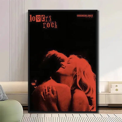 Retro neon tv girl art poster canvas bedroom wall decor