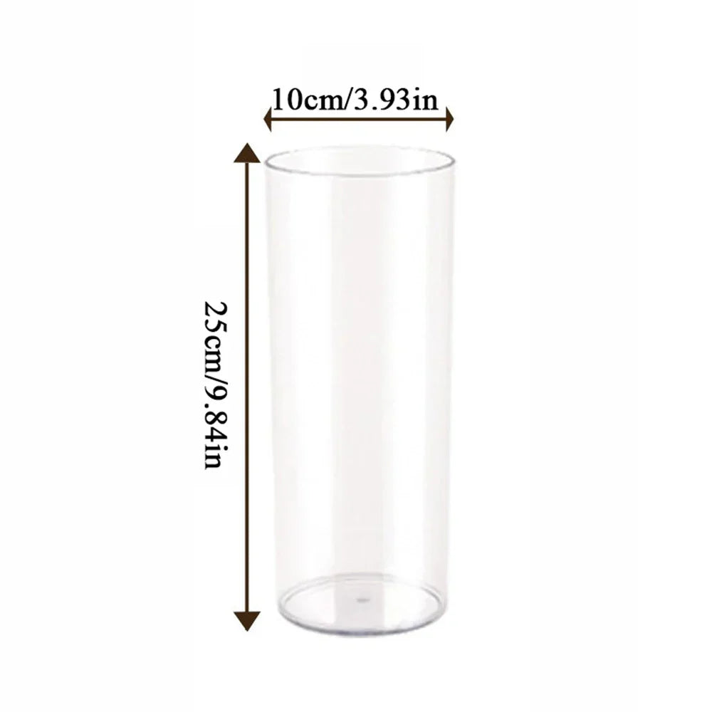 DecorBites™ Clear Acrylic Cylinder Vase for Weddings