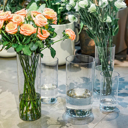 DecorBites™ Clear Acrylic Cylinder Vase for Weddings