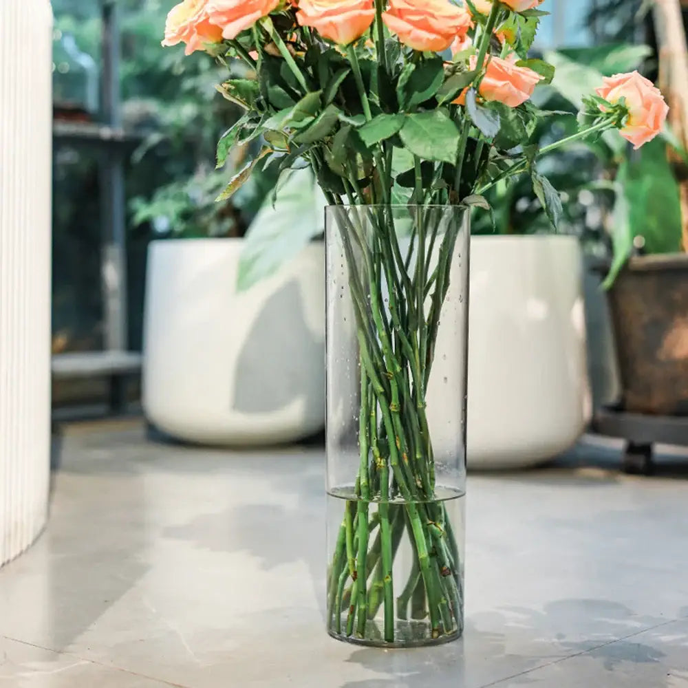 Modern clear acrylic cylinder vase wedding dining room decor