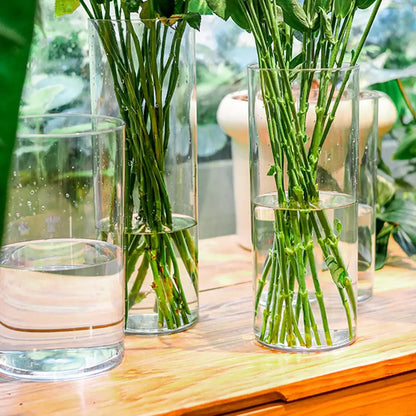 Modern clear acrylic cylinder vase wedding dining room decor