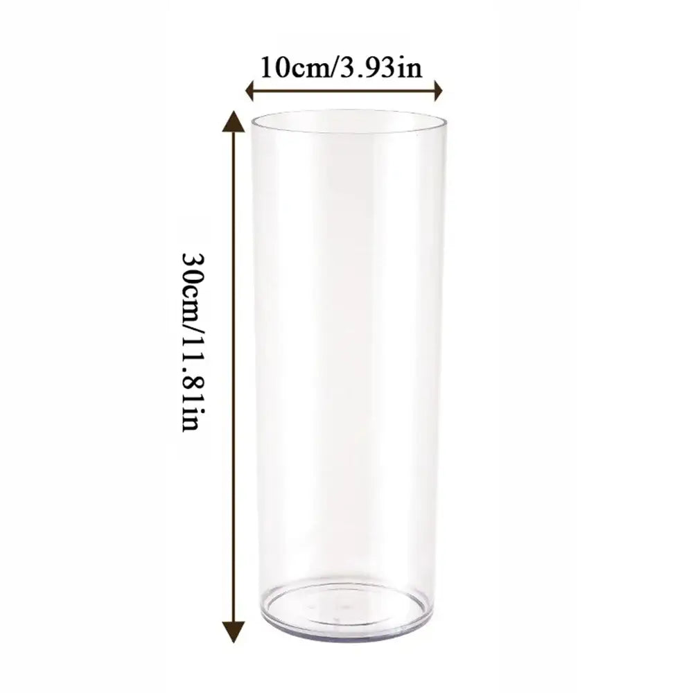 Modern clear acrylic cylinder vase wedding dining room decor