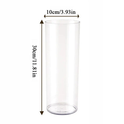 Modern clear acrylic cylinder vase wedding dining room decor