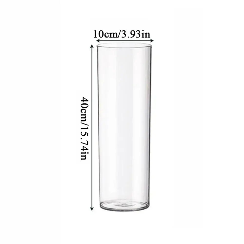 Modern clear acrylic cylinder vase wedding dining room decor