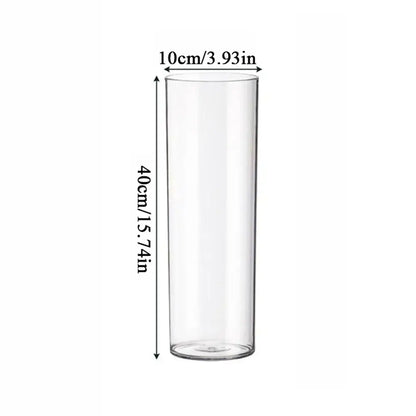 Modern clear acrylic cylinder vase wedding dining room decor