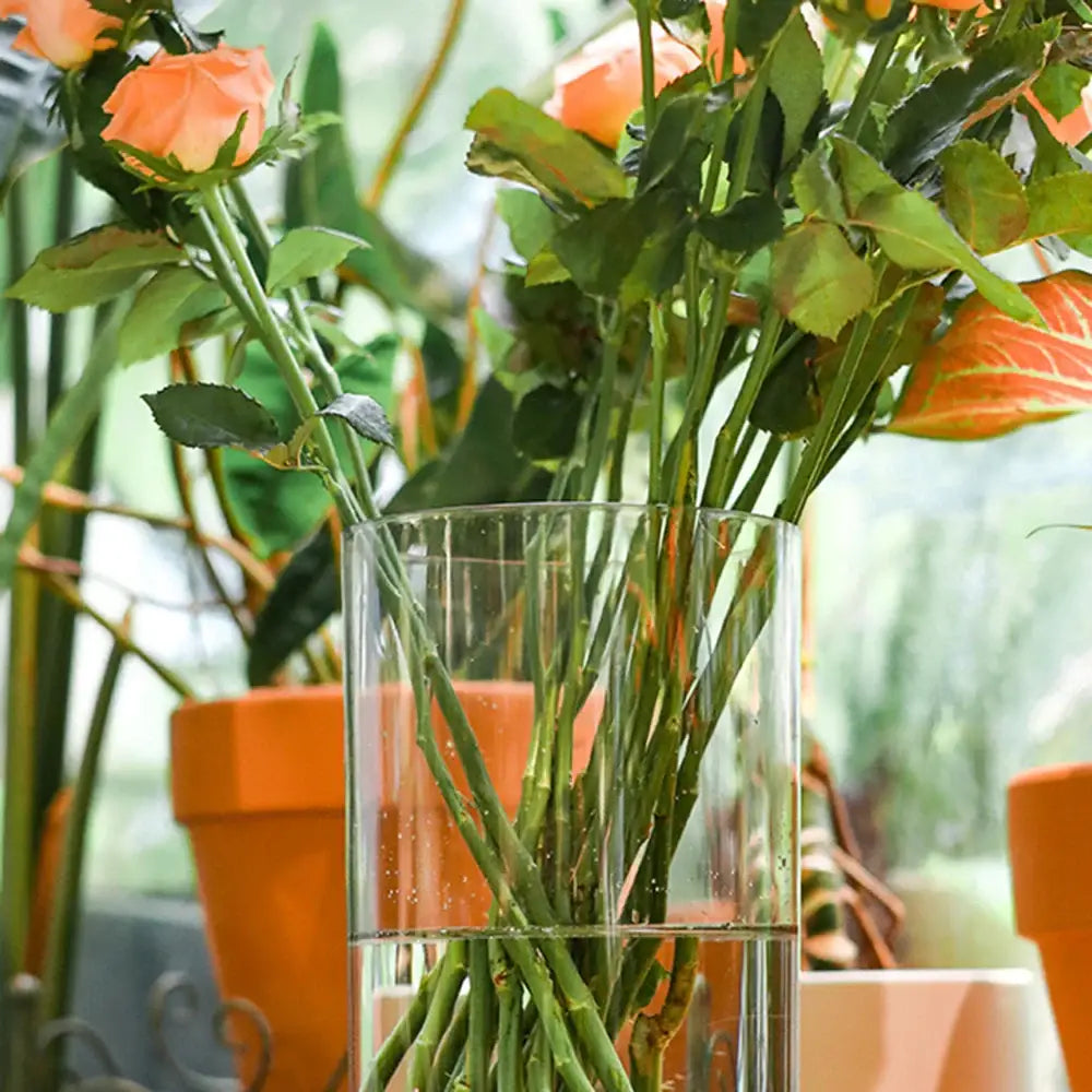 Modern clear acrylic cylinder vase wedding dining room decor