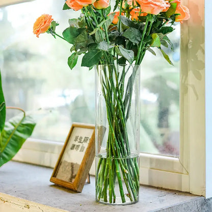 Modern clear acrylic cylinder vase wedding dining room decor