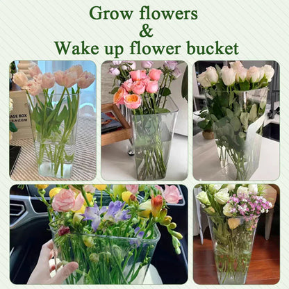 DecorBites™ Clear Acrylic Hurricane Flower Vase - Large Size