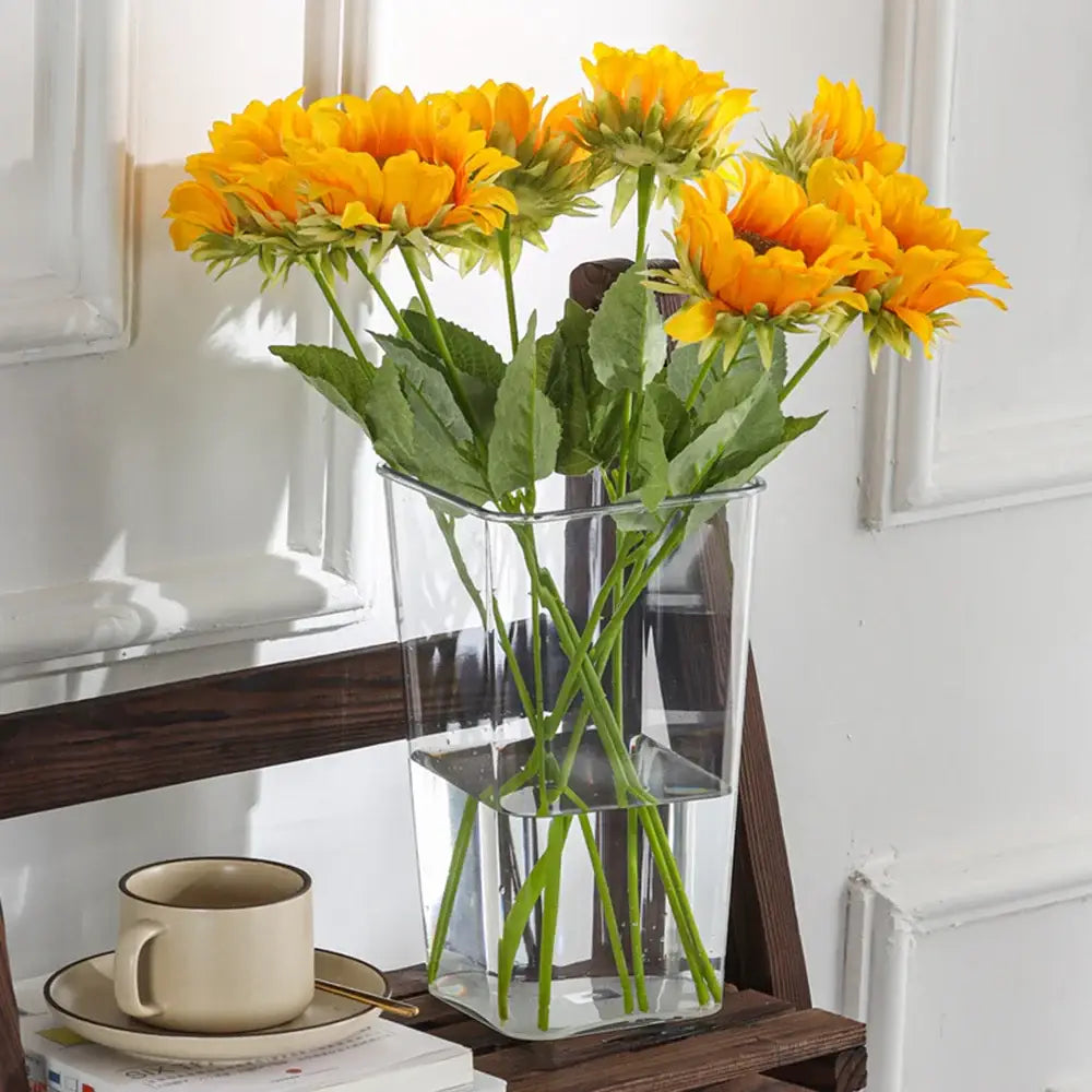 Modern clear acrylic hurricane flower vase dining room centerpiece