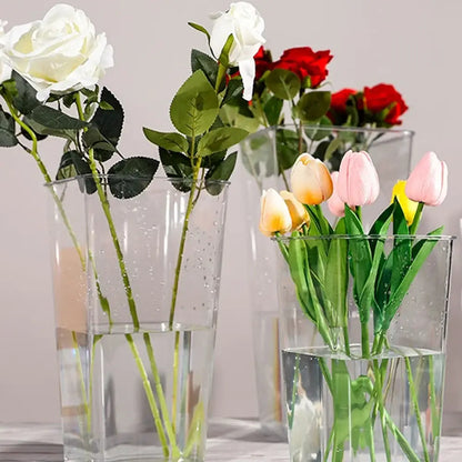 Modern clear acrylic hurricane flower vase dining room centerpiece