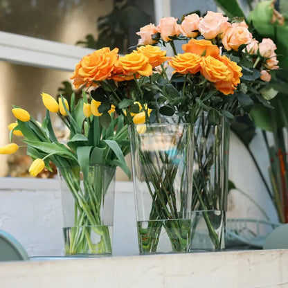 Modern clear acrylic hurricane flower vase dining room centerpiece