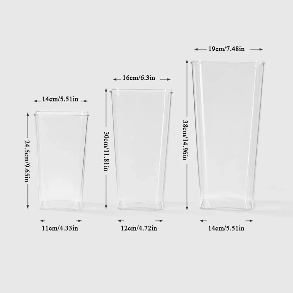 Modern clear acrylic hurricane flower vase dining room centerpiece