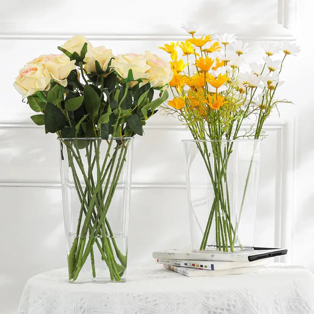 Modern clear acrylic hurricane flower vase dining room centerpiece