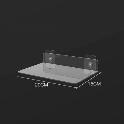Modern clear wall mounted acrylic shelves – bathroom storage organizer