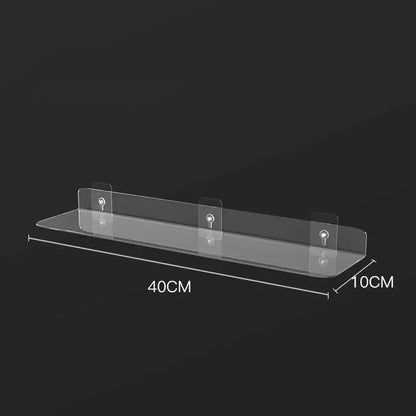 Modern clear wall mounted acrylic shelves – bathroom storage organizer
