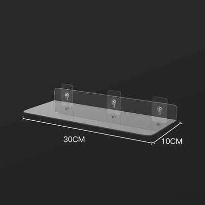 Modern clear wall mounted acrylic shelves – bathroom storage organizer