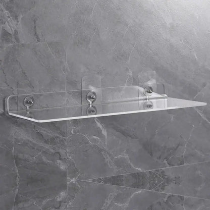 Modern clear wall mounted acrylic shelves – bathroom storage organizer