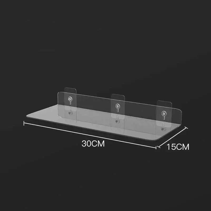 Modern clear wall mounted acrylic shelves – bathroom storage organizer