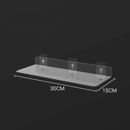 Modern clear wall mounted acrylic shelves – bathroom storage organizer