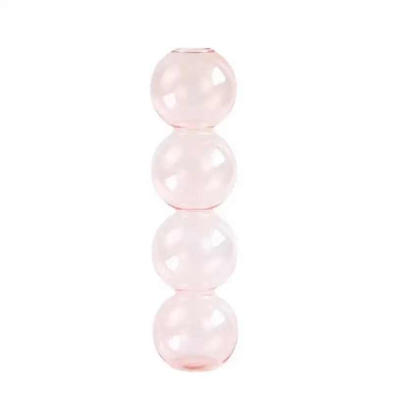 Vibrant stacked glass bubble vase living room decor