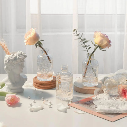 DecorBites™ Clear Glass Bud Vases Set - 12 Pieces