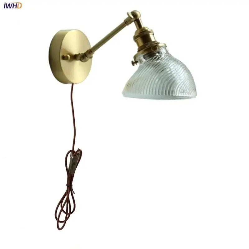 clear glass led brass wall sconce dining room light