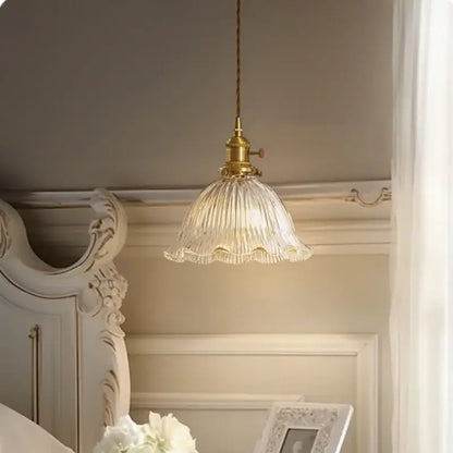 clear glass led pendant light brass pair for bedroom