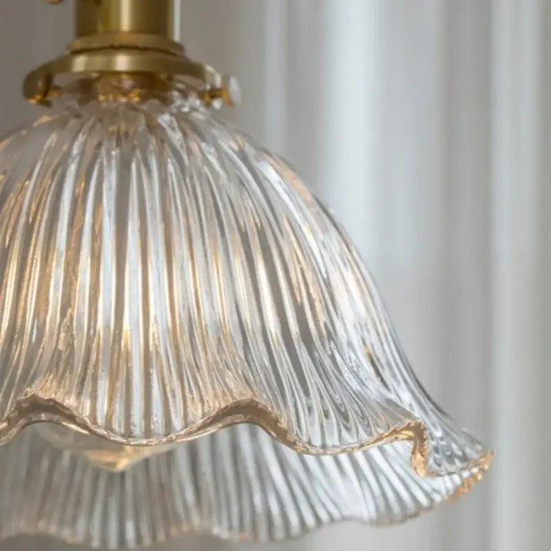 clear glass led pendant light brass pair for bedroom