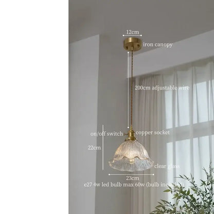 clear glass led pendant light brass pair for bedroom
