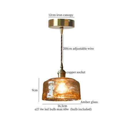 clear glass led pendant light brass pair for bedroom