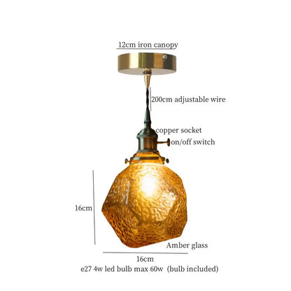 clear glass led pendant light brass pair for bedroom