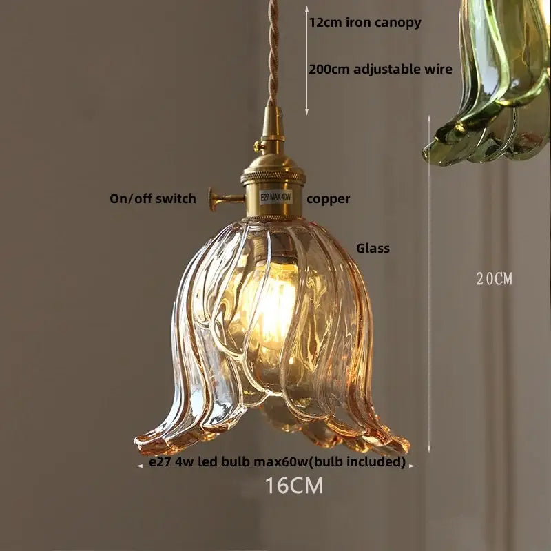 clear leaf gold textured glass pendant light dining room