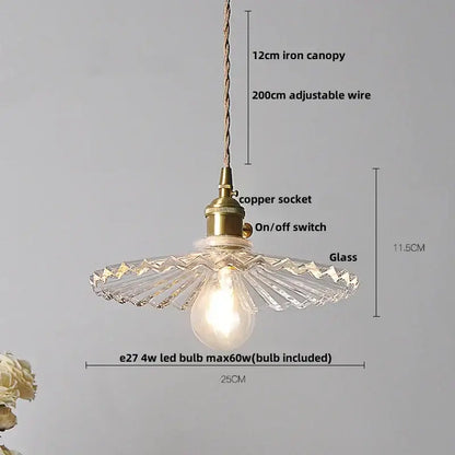 clear leaf gold textured glass pendant light dining room