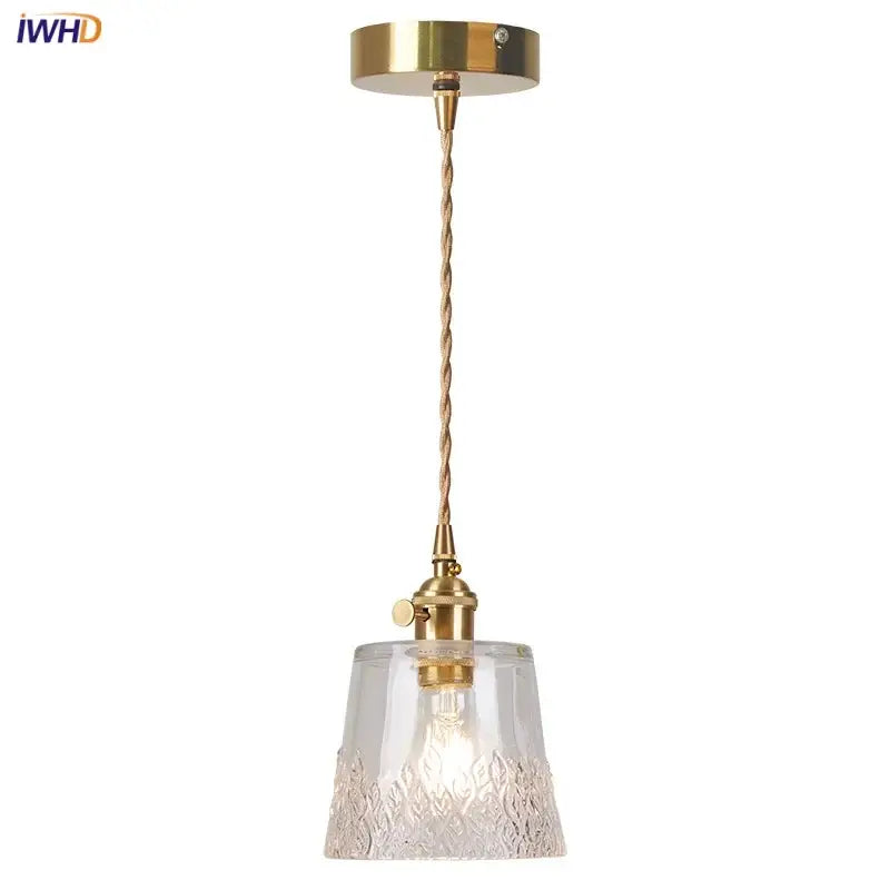 clear leaf gold textured glass pendant light dining room