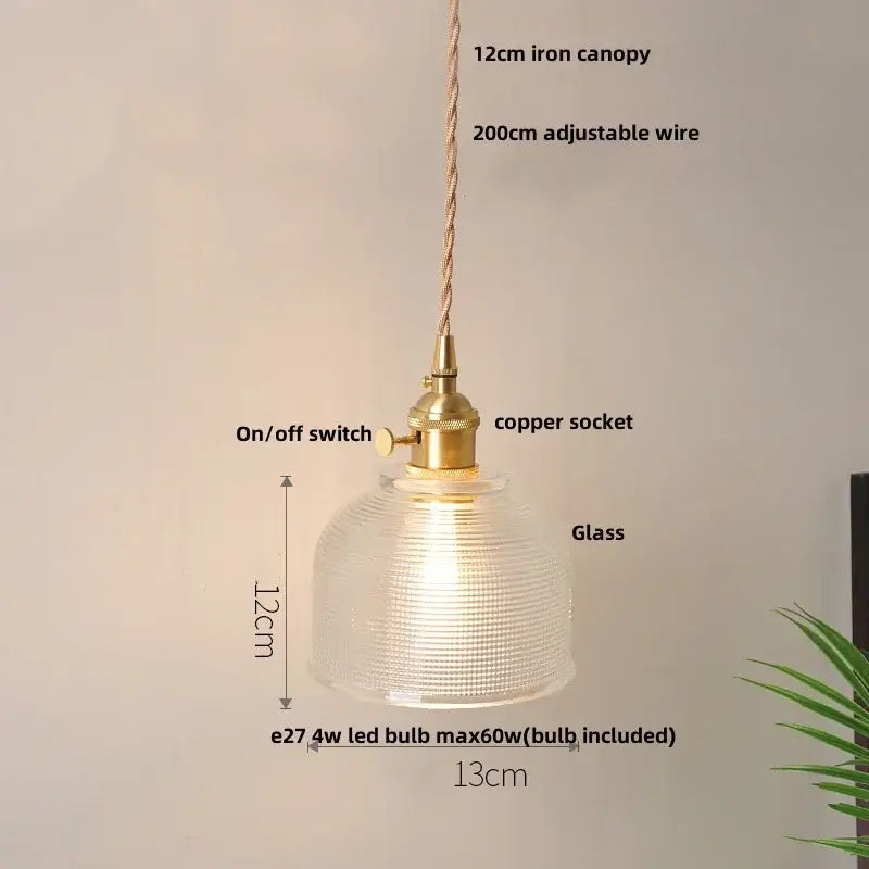 clear leaf gold textured glass pendant light dining room
