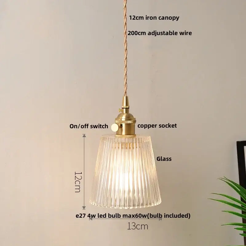 clear leaf gold textured glass pendant light dining room
